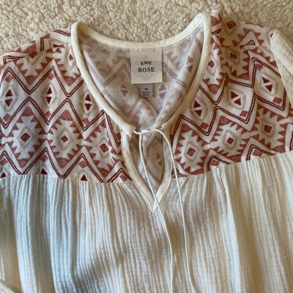 NWOT - Knox Rose - long sleeve peasant blouse - Picture 3 of 6
